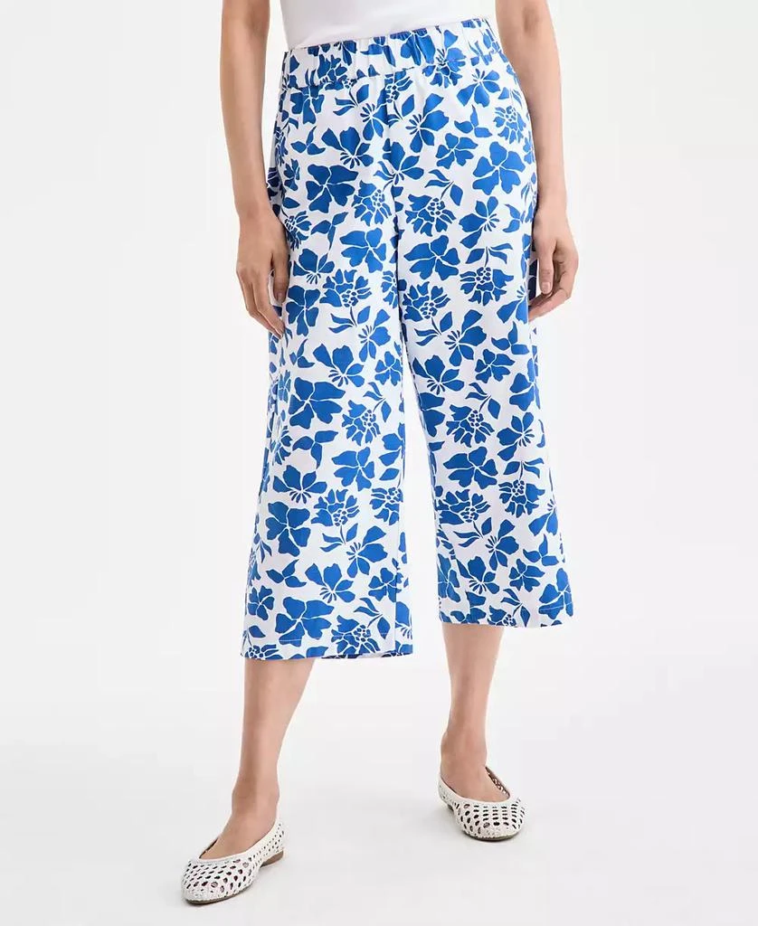 商品Style & Co|Women's Printed Cotton Pull-On Cropped Pants, Exclusively at Macy's,价格¥123,第3张图片详细描述