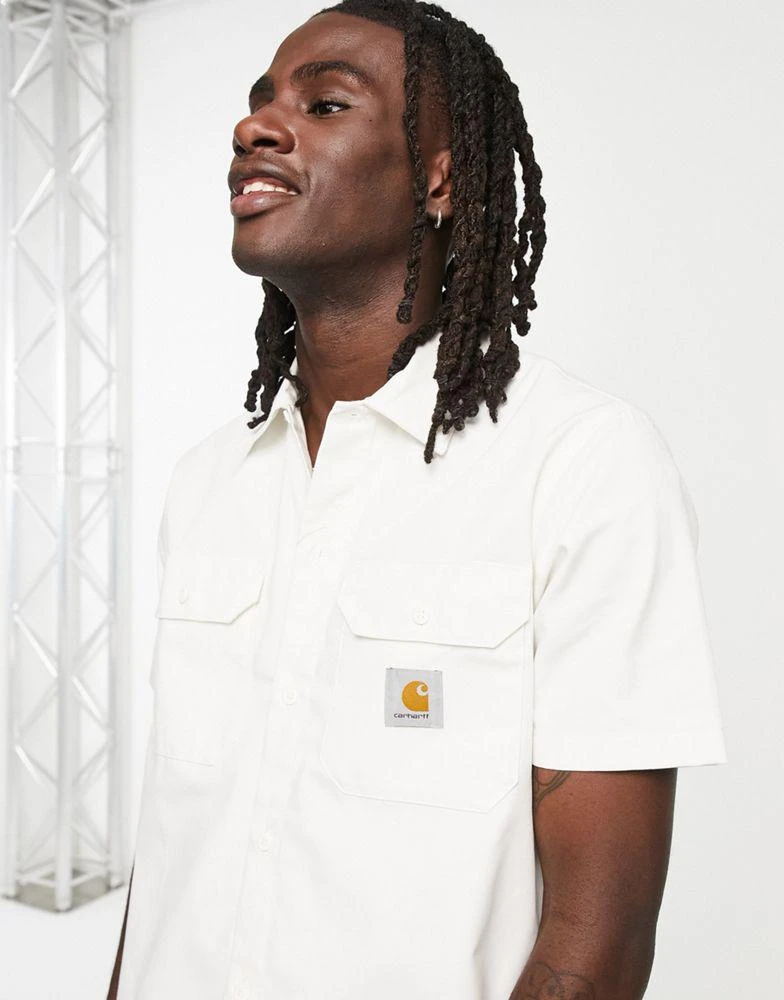 商品Carhartt|Carhartt WIP master short sleeve shirt in off white,价格¥564,第3张图片详细描述