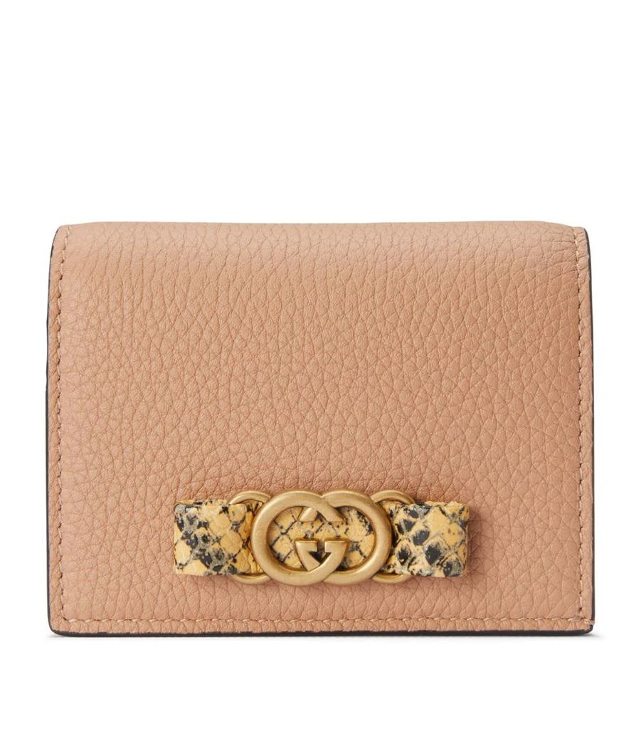 商品Gucci|Leather Interlocking G Python-Bow Wallet,价格¥4013,第1张图片