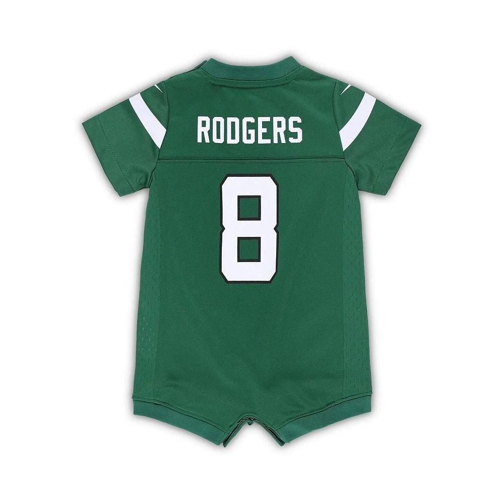 商品NIKE|Newborn and Infant Boys and Girls Aaron Rodgers Green New York Jets Game Romper Jersey,价格¥298,第2张图片详细描述