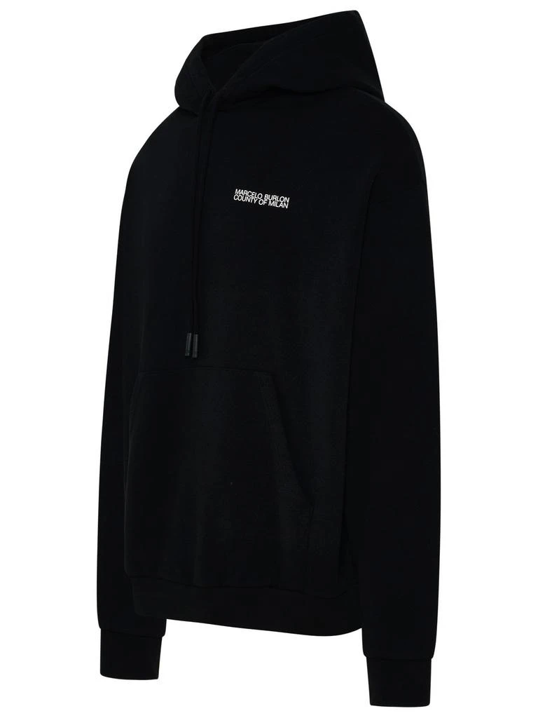 商品Marcelo Burlon|Marcelo Burlon County Of Milan Logo Printed Drawstring Hoodie,价格¥1802,第3张图片详细描述