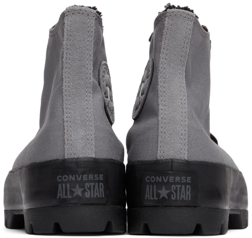 Grey Fleece Chuck Taylor All Star Lugged Hi Sneakers商品第4张图片规格展示