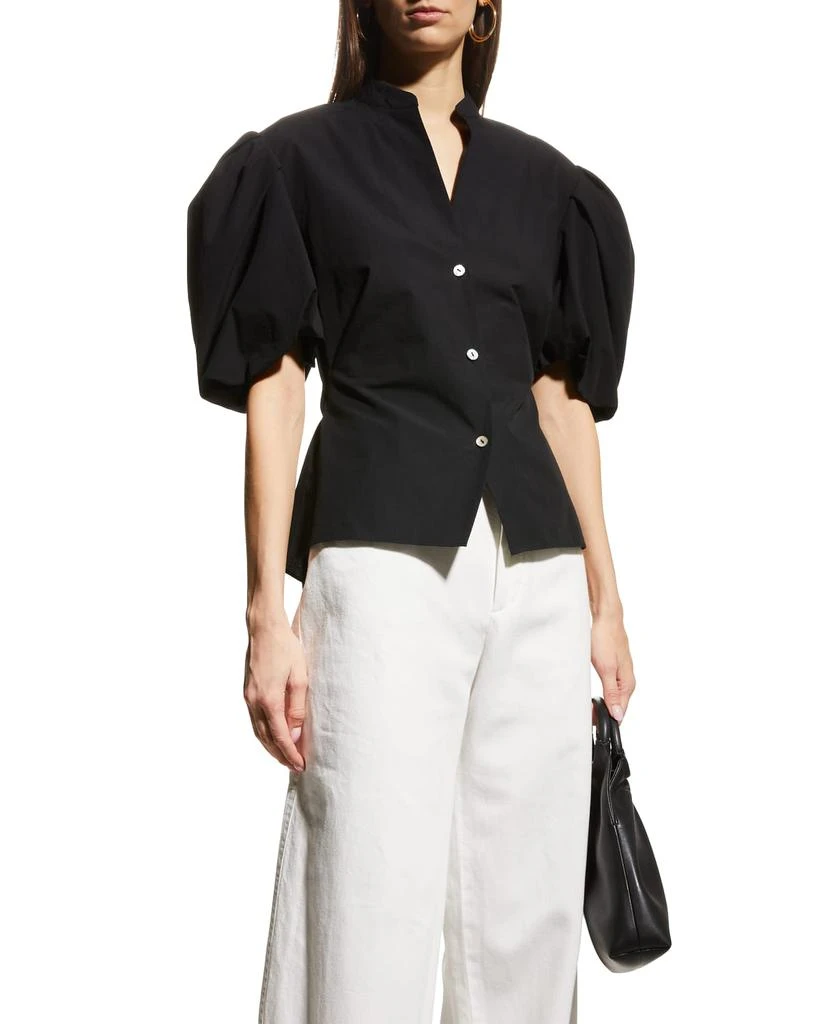 商品Vince|Draped Puff-Sleeve Blouse,价格¥644,第1张图片