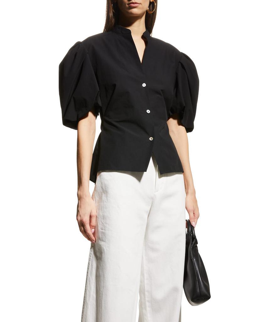 商品Vince|Draped Puff-Sleeve Blouse,价格¥614,第1张图片