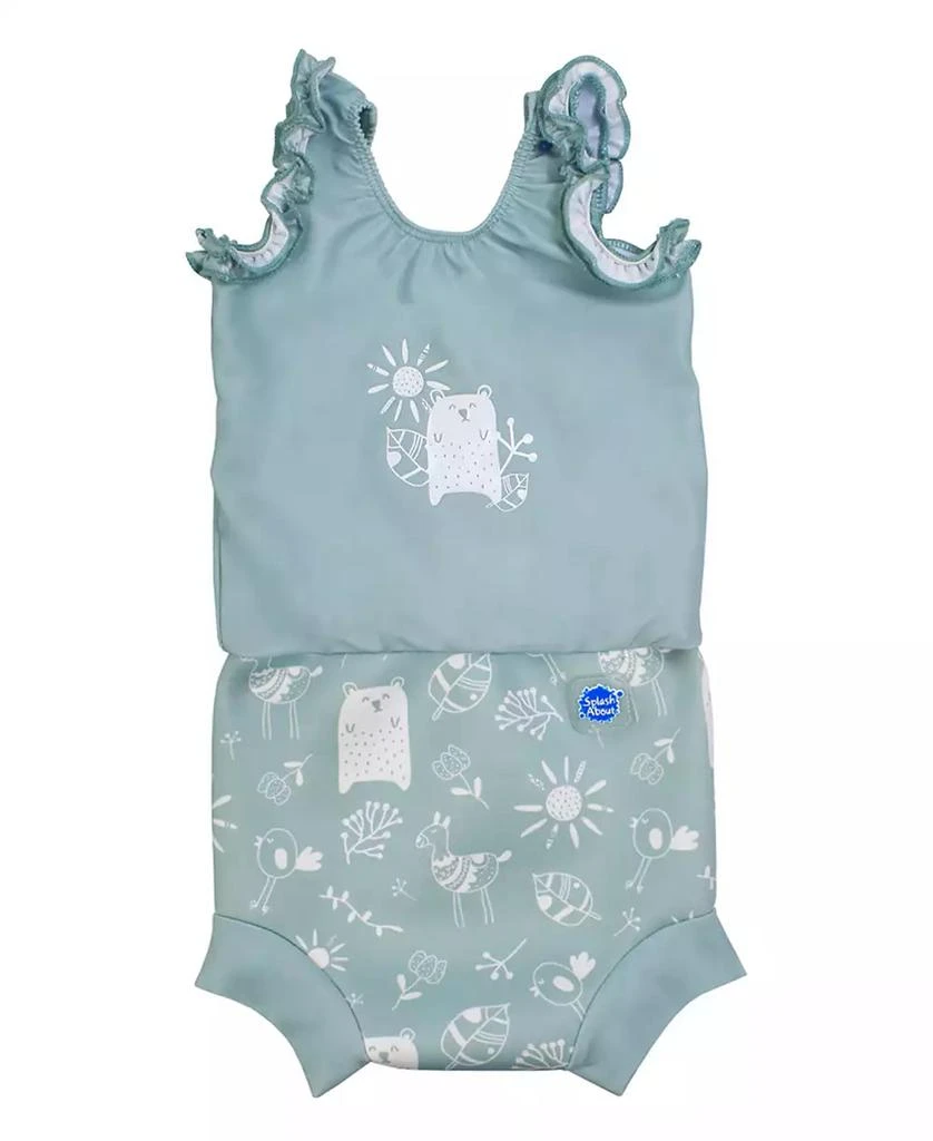 商品Splash About|Baby Girls Happy Nappy Swimsuit with Swim Diaper,价格¥207,第1张图片