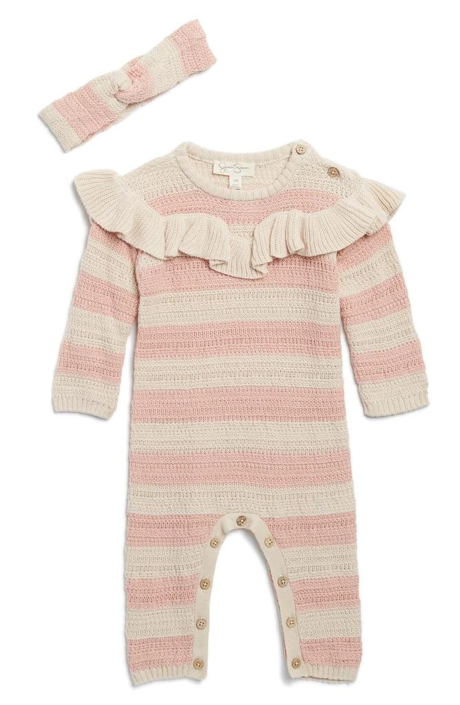 商品Jessica Simpson|Ruffle Knit Romper & Headband Set,价格¥45,第1张图片