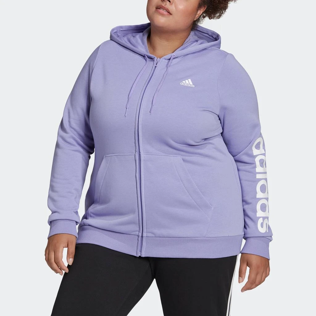 Women's adidas Essentials Logo Full-Zip Hoodie (Plus Size) 商品