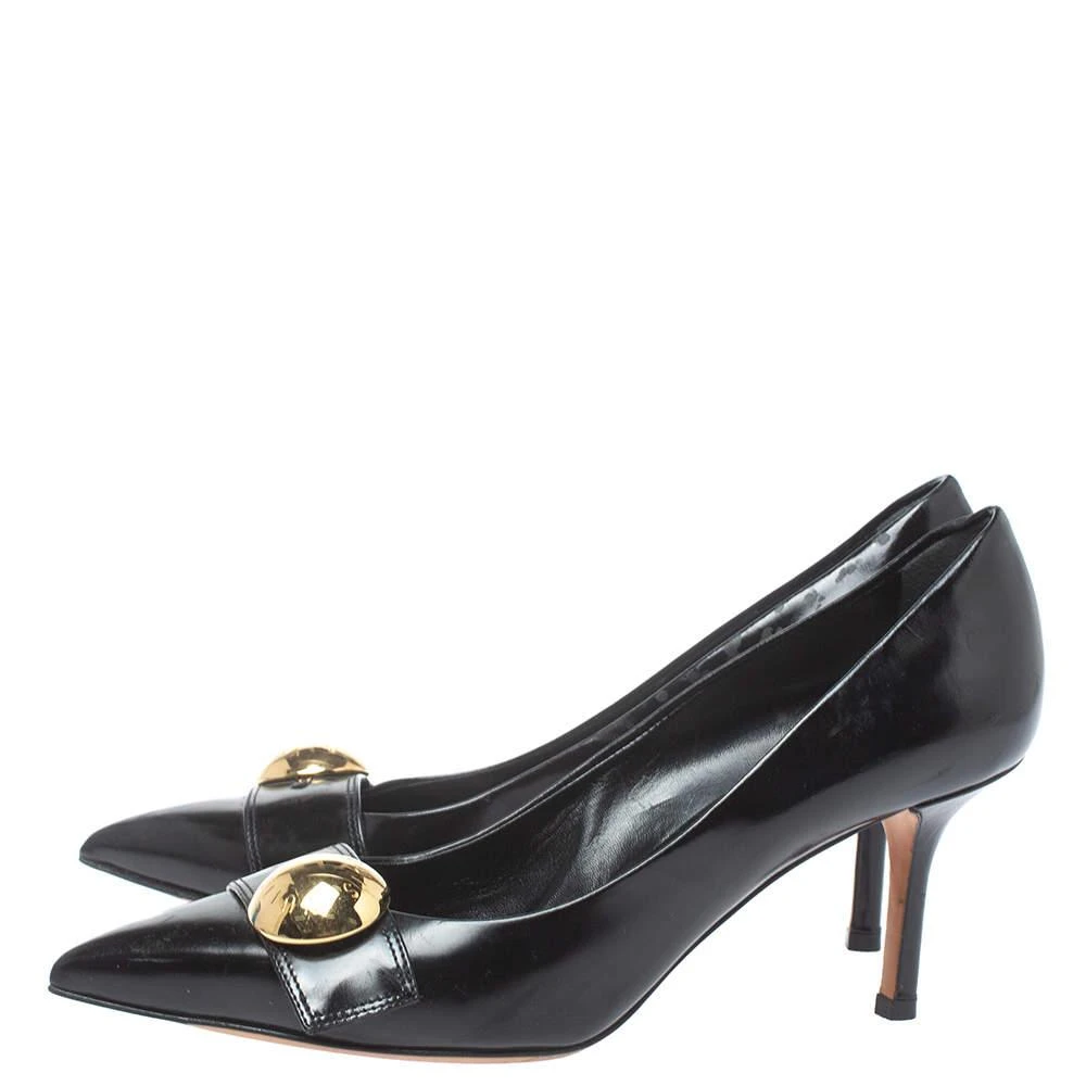商品[二手商品] Louis Vuitton|Louis Vuitton Black Leather Pointed Toe Pumps Size 36.5,价格¥2152,第4张图片详细描述