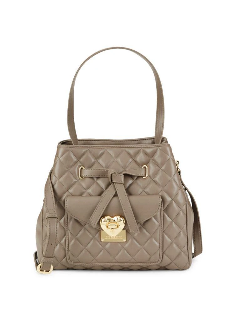 商品Moschino|Quilted Faux Leather Bucket Bag,价格¥787,第1张图片