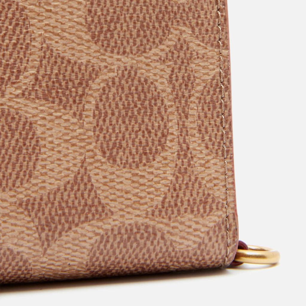 Coach Women's Signature Zip Chain Card Case - Tan Rust商品第4张图片规格展示