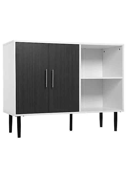 商品HOMCOM|Sideboard Storage Cabinet With Adjustable Shelf Free Standing 2 Door Kitchen Cupboard For Dining Room Hallway Grey,价格¥905,第2张图片详细描述