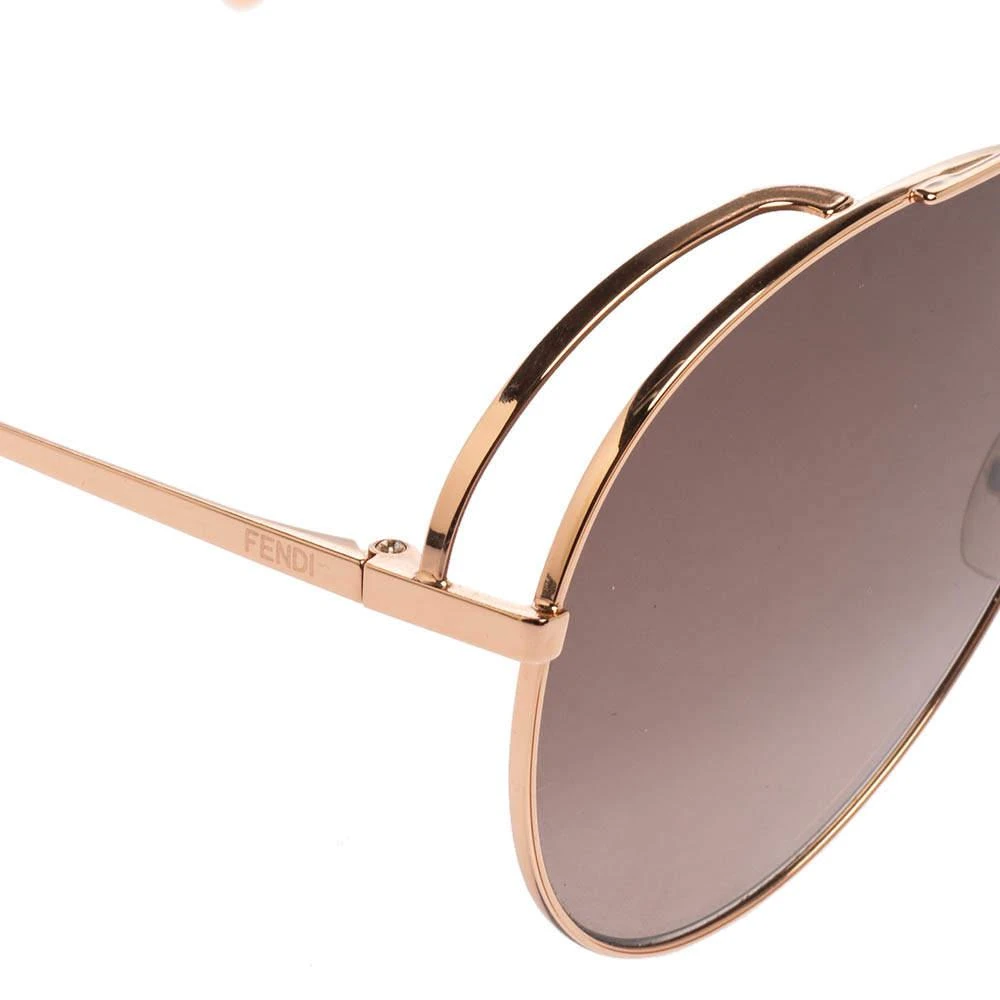 商品[二手商品] Fendi|Fendi Gold Tone/Copper Gradient FF0286/S Aviator Sunglasses,价格¥938,第4张图片详细描述