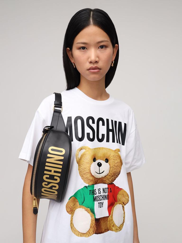 商品Moschino|Macro Logo Leather Belt Bag,价格¥5085,第4张图片详细描述