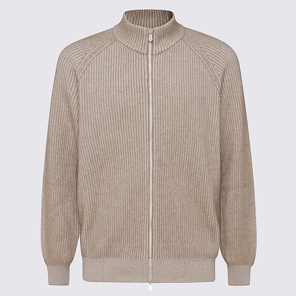 商品Brunello Cucinelli|BRUNELLO CUCINELLI PALE BROWN CASHMERE JUMPER,价格¥9713,第1张图片