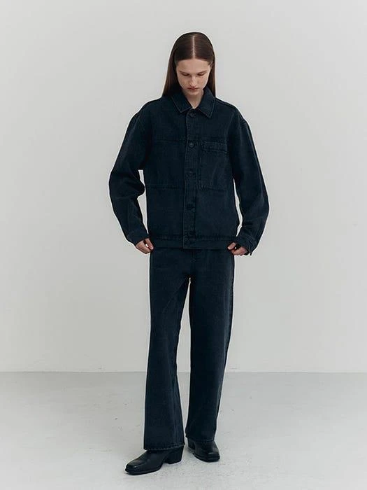 商品LAGRANGE|Oversize Washing Denim Jacket (Black),价格¥718,第2张图片详细描述