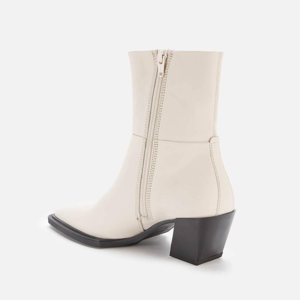 Vagabond Women's Alina Leather Heeled Boots - Off White商品第3张图片规格展示