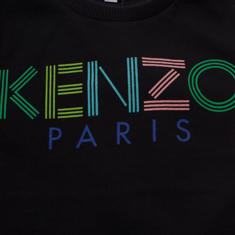 KENZO 男童黑色标质印花T恤 KQ10638-02商品第3张图片规格展示