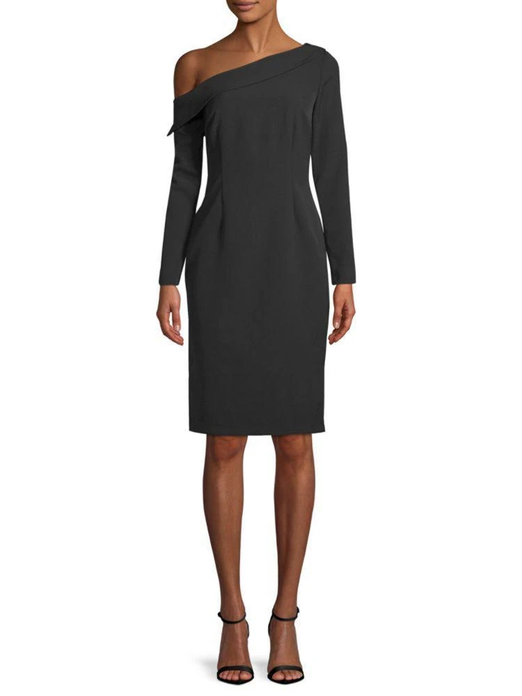 商品ALEXIA ADMOR|Classic Long-Sleeve One-Shoulder Dress,价格¥317,第1张图片