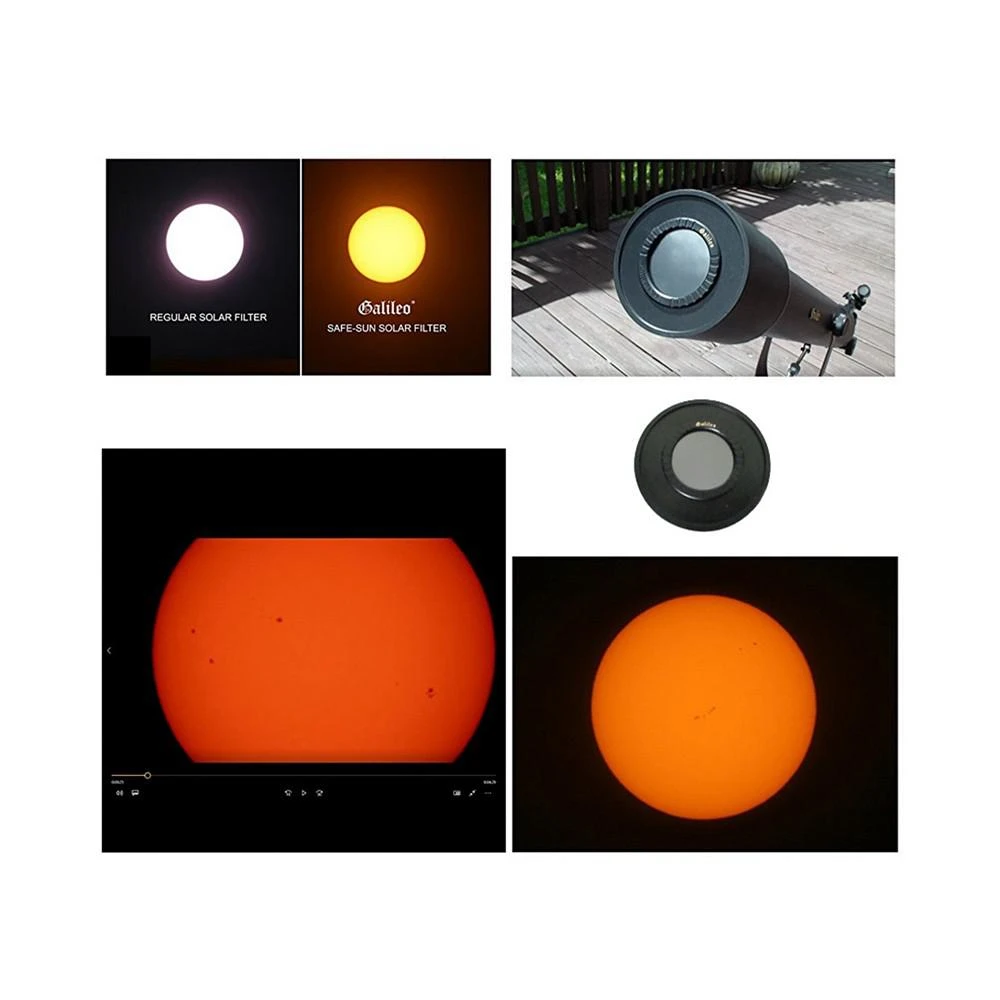 商品Galileo|800mm x 72mm Day and Night Refractor Telescope Kit with Solar Filter Caps,价格¥2418,第3张图片详细描述