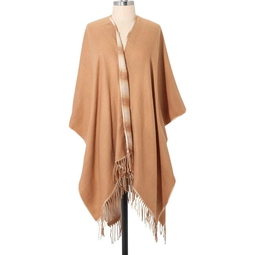 商品Ralph Lauren|Women's Reversible Plaid Cape with Faux Fur Collar,价格¥931,第3张图片详细描述