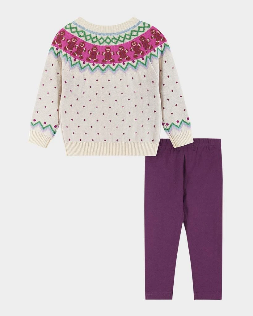 商品Andy & Evan|Girl's Gingerbread Fair Isle Sweater & Jegging Set, Size Newborn-24M,价格¥469,第3张图片详细描述