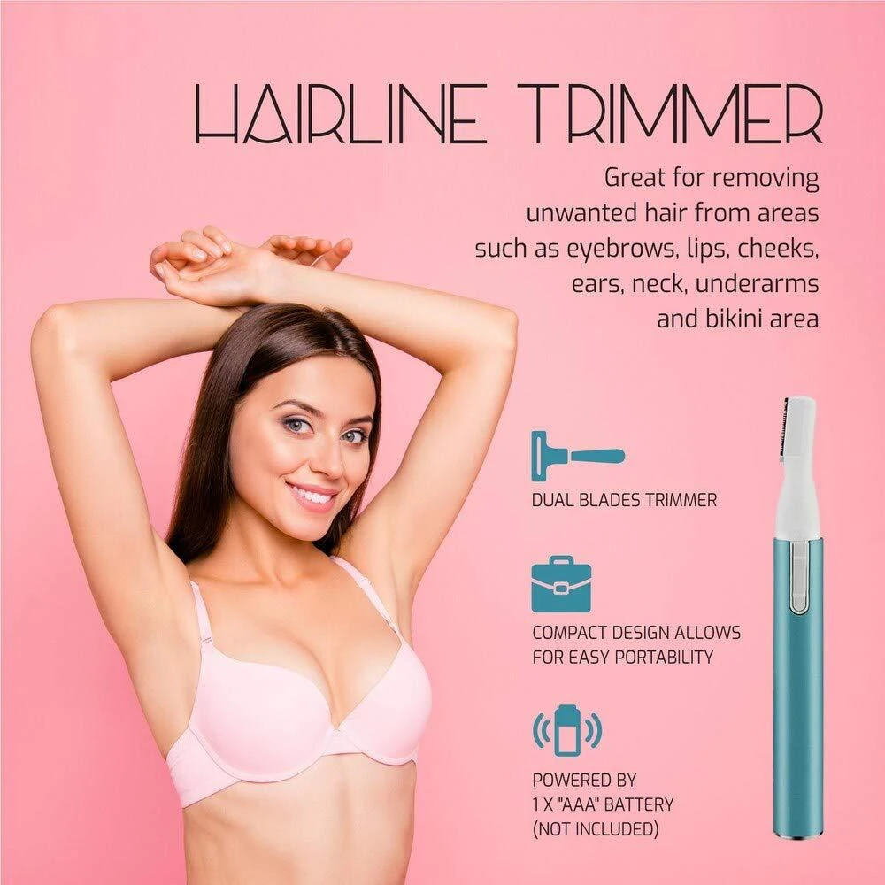 商品PURSONIC|Facial Trimmer & Eyebrow Styling Kit for Hair Removal on Eyebrows, Lips, Cheeks, Ears, Neck, Underarms and Bikini Area - Painless & Easy-to-Use Design,价格¥111,第2张图片详细描述