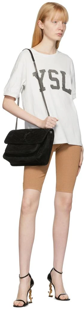 商品Yves Saint Laurent|Black Suede Medium Niki Bag,价格¥19650,第5张图片详细描述