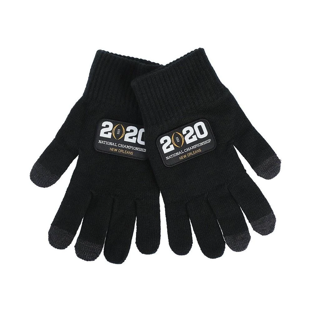 商品LogoFit|Men's Black 2020 College Football Playoff National Championship Event Knit Gloves,价格¥224,第1张图片