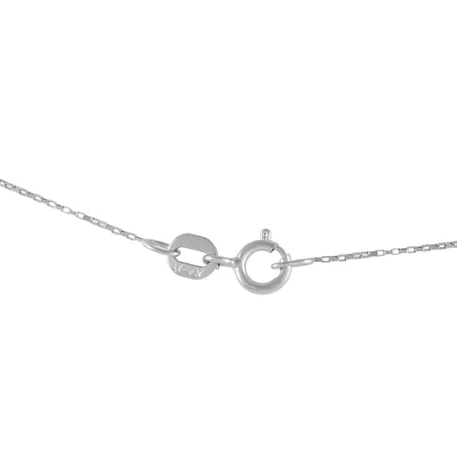 商品LB Exclusive|14K White Gold 0.17 ct Diamond  x201C O x201D  Initial Necklace,价格¥1968,第3张图片详细描述