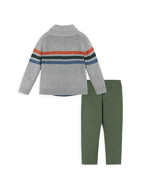 Baby's, Little Boy's & Boy's Three-Piece Sweater, Shirt & Pants Set商品第2张图片规格展示