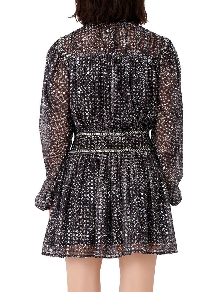 商品Maje|Rimix Sequin Mini Dress,价格¥1324,第4张图片详细描述