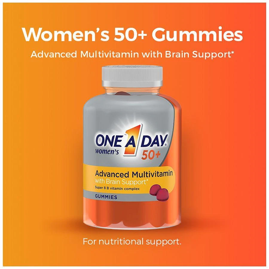 商品One A Day|Women¿s 50+ Gummies Advanced Multivitamin with Immunity + Brain Support Strawberry,价格¥200,第5张图片详细描述