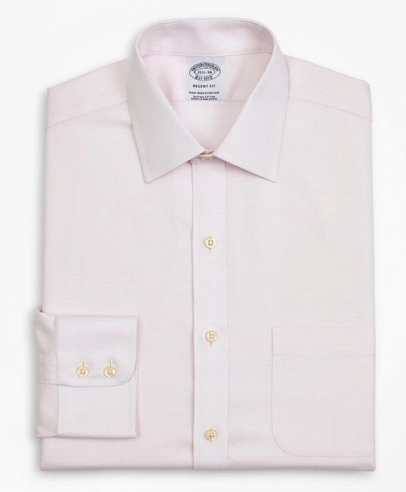 Stretch Regent Regular-Fit Dress Shirt, Non-Iron Twill Ainsley Collar Micro-Check 商品