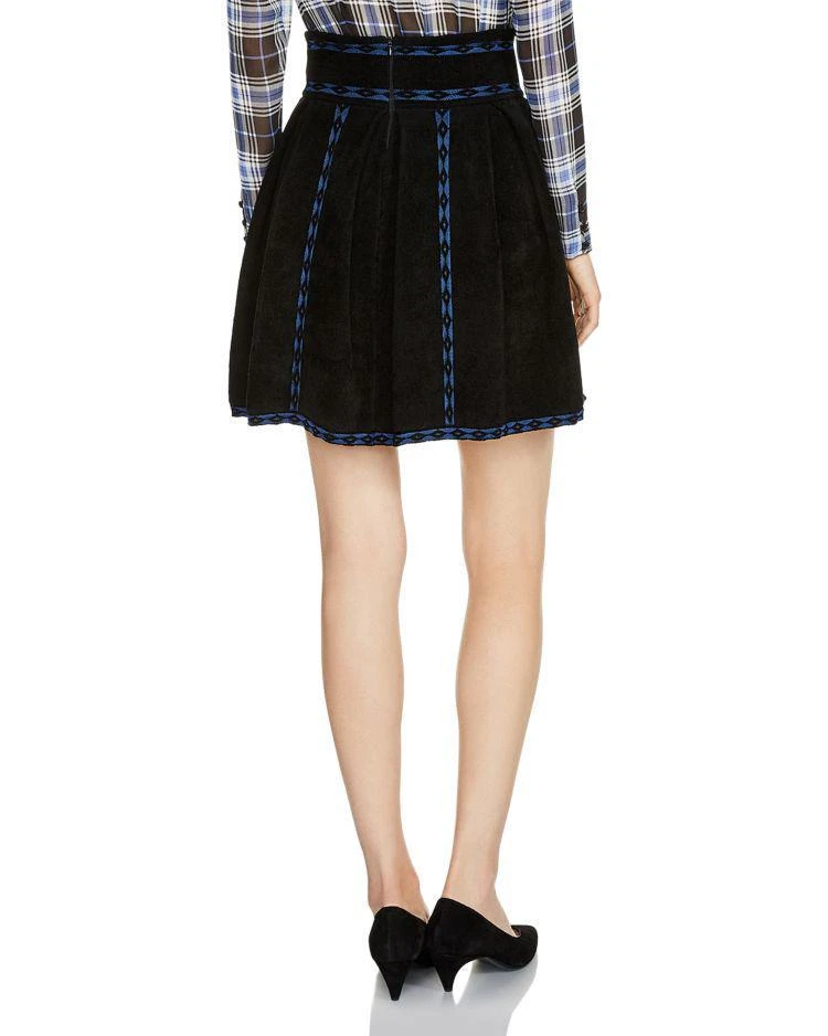 商品Maje|Jerome Jacquard-Pattern Pleated Mini Skirt,价格¥1170,第2张图片详细描述
