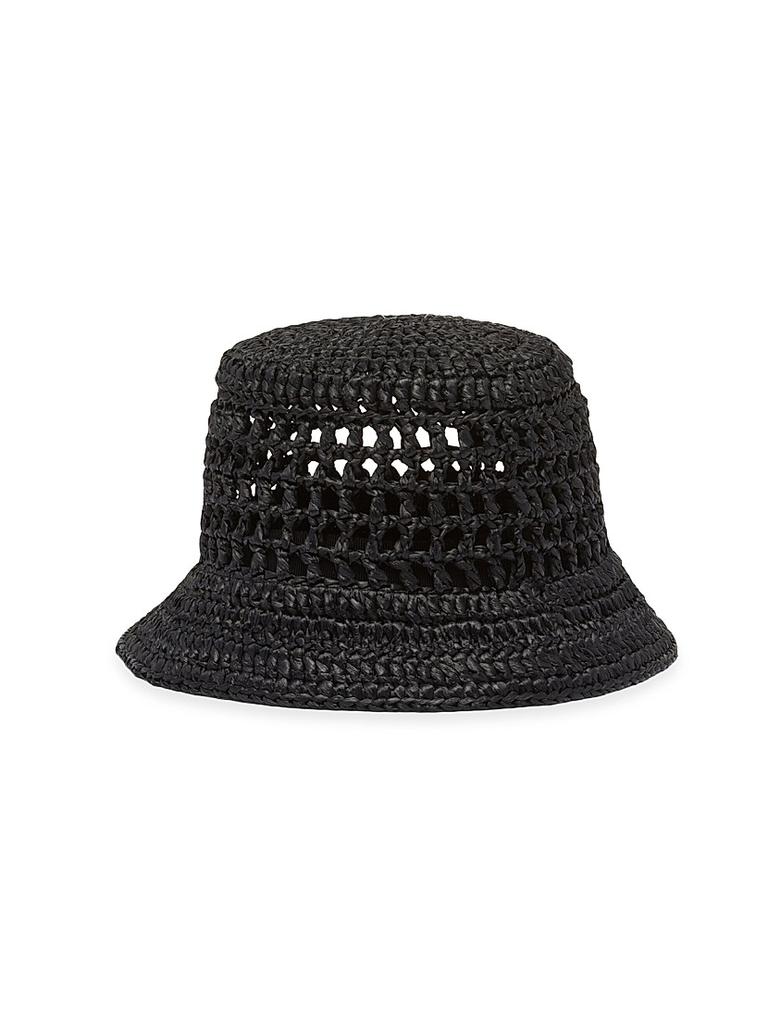ヘアアクセサリー PRADA PRINTED CALF HAIR BUCKET HAT Prada Printed Calf Hair Bucket Hat | italist