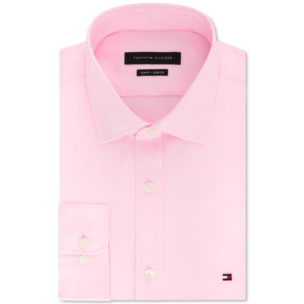 Men's Slim-Fit Stretch Solid Dress Shirt, Online Exclusive Created for Macy's商品第3张图片规格展示
