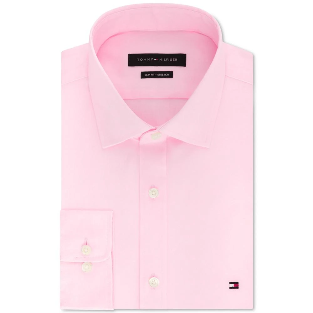 商品Tommy Hilfiger|Men's Slim-Fit Stretch Solid Dress Shirt, Online Exclusive Created for Macy's,价格¥209,第3张图片详细描述