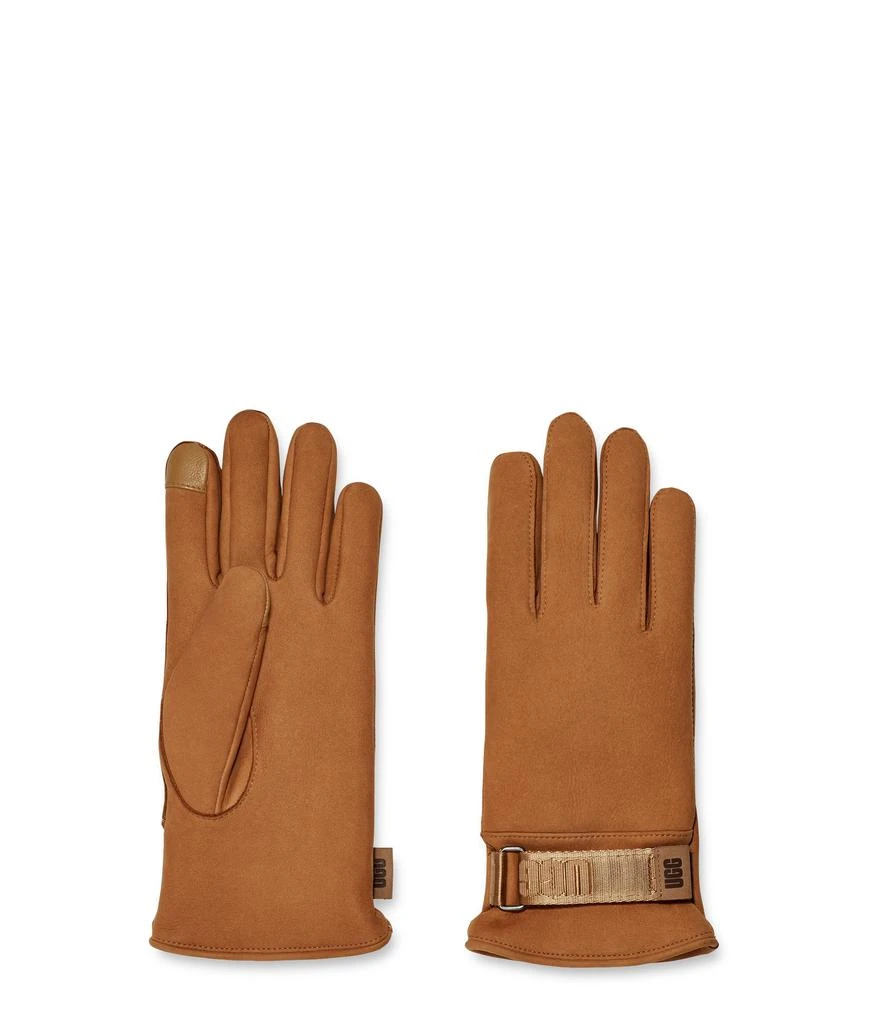 商品UGG|Logo Leather Smart Gloves with Conductive Tips and Recycled Microfur Lining,价格¥512,第1张图片