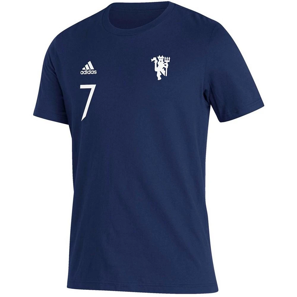 商品Adidas|Men's Cristiano Ronaldo Navy Manchester United Name and Number Amplifier T-shirt,价格¥180,第3张图片详细描述