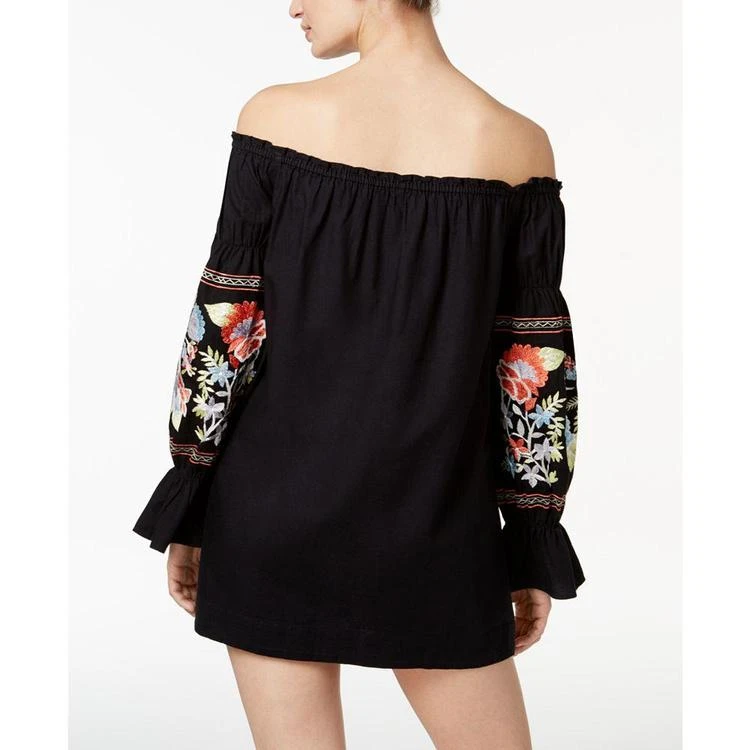 商品Free People|Fleur De Jour Cotton Embroidered Off-The-Shoulder Mini Dress,价格¥439,第3张图片详细描述