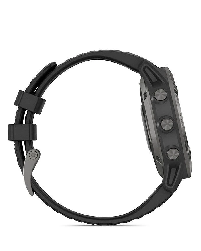 商品Garmin|Fenix 6 Silicone Strap Carbon Gray DLC Black Band Smartwatch, 47mm,价格¥5935,第5张图片详细描述