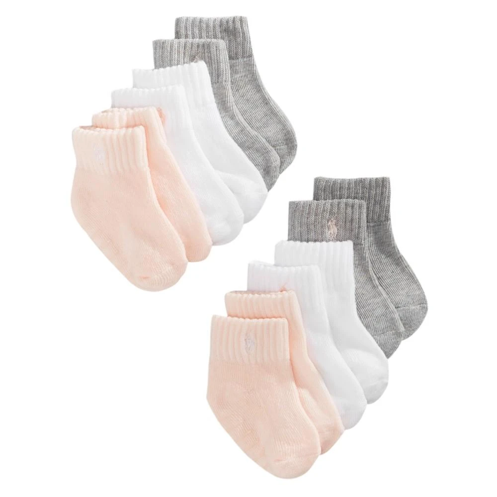 商品Ralph Lauren|Ralph Lauren Baby Girls Sport Socks, Pack of 6,价格¥149,第1张图片详细描述