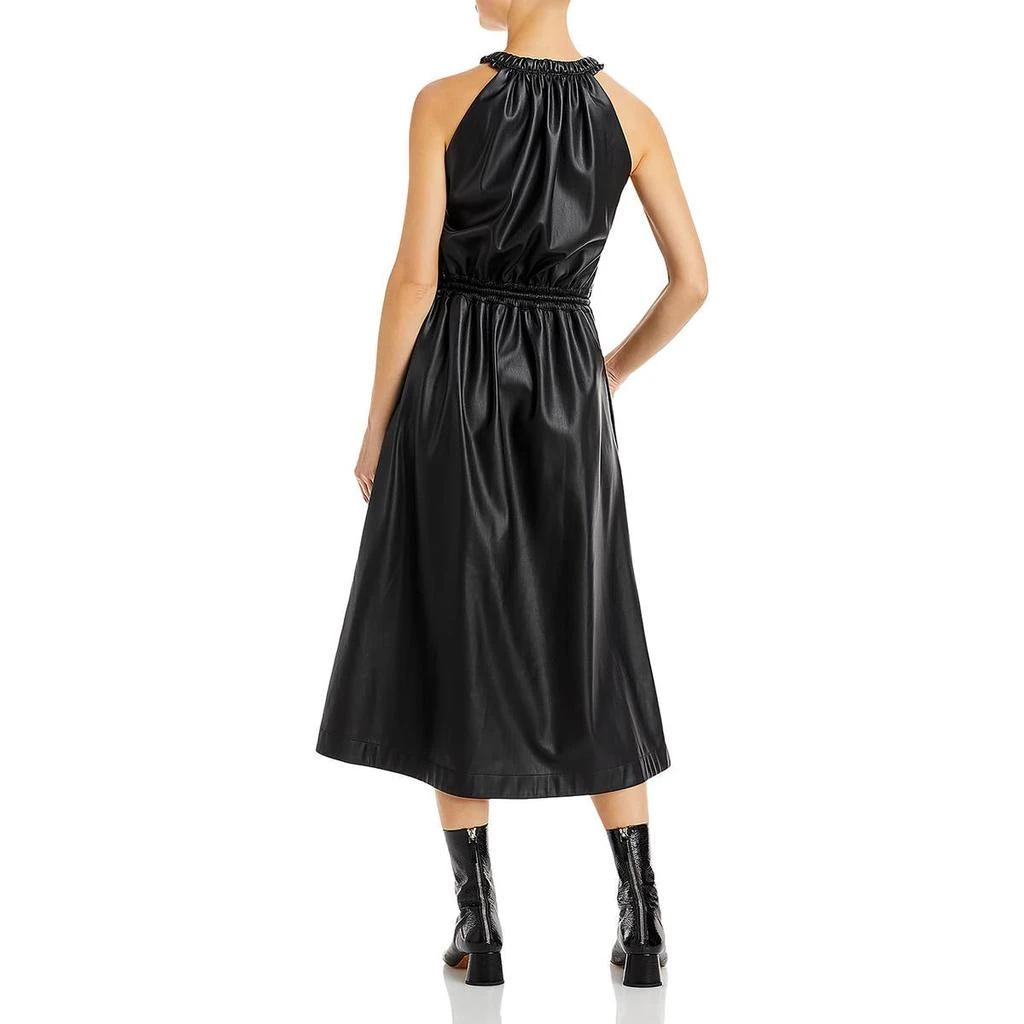 商品Proenza Schouler|Proenza Schouler Womens Faux Leather Mid Calf Halter Dress,价格¥622,第2张图片详细描述