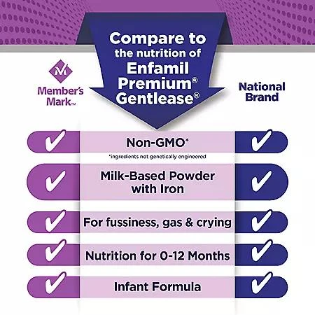 Member's Mark Premium Non-GMO 婴儿一段奶粉 温和配方(48 oz.) 商品