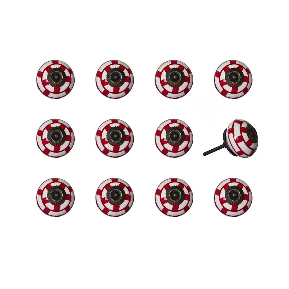 商品KNOB-IT|Handpainted Ceramic Knob Set of 12,价格¥469,第1张图片