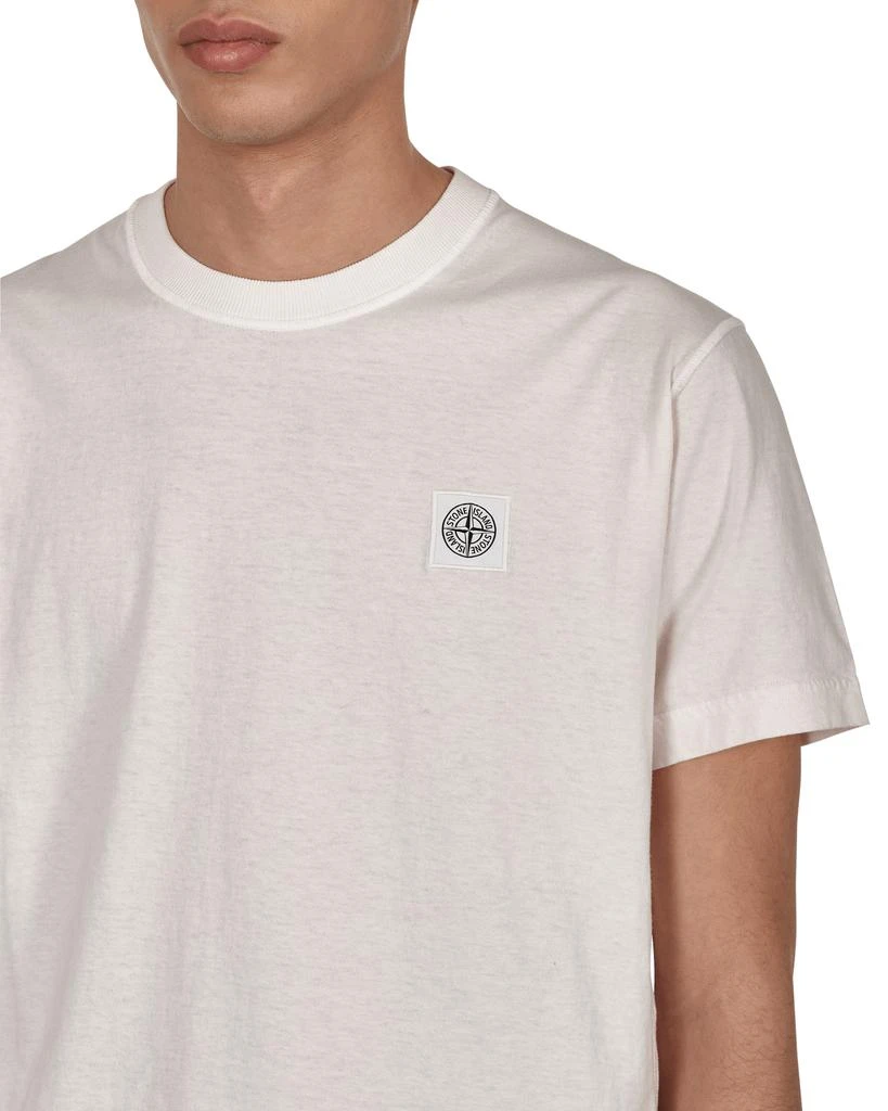 商品Stone Island|Garment Dyed 'FISSATO' Treatment Logo T-Shirt White,价格¥477,第5张图片详细描述