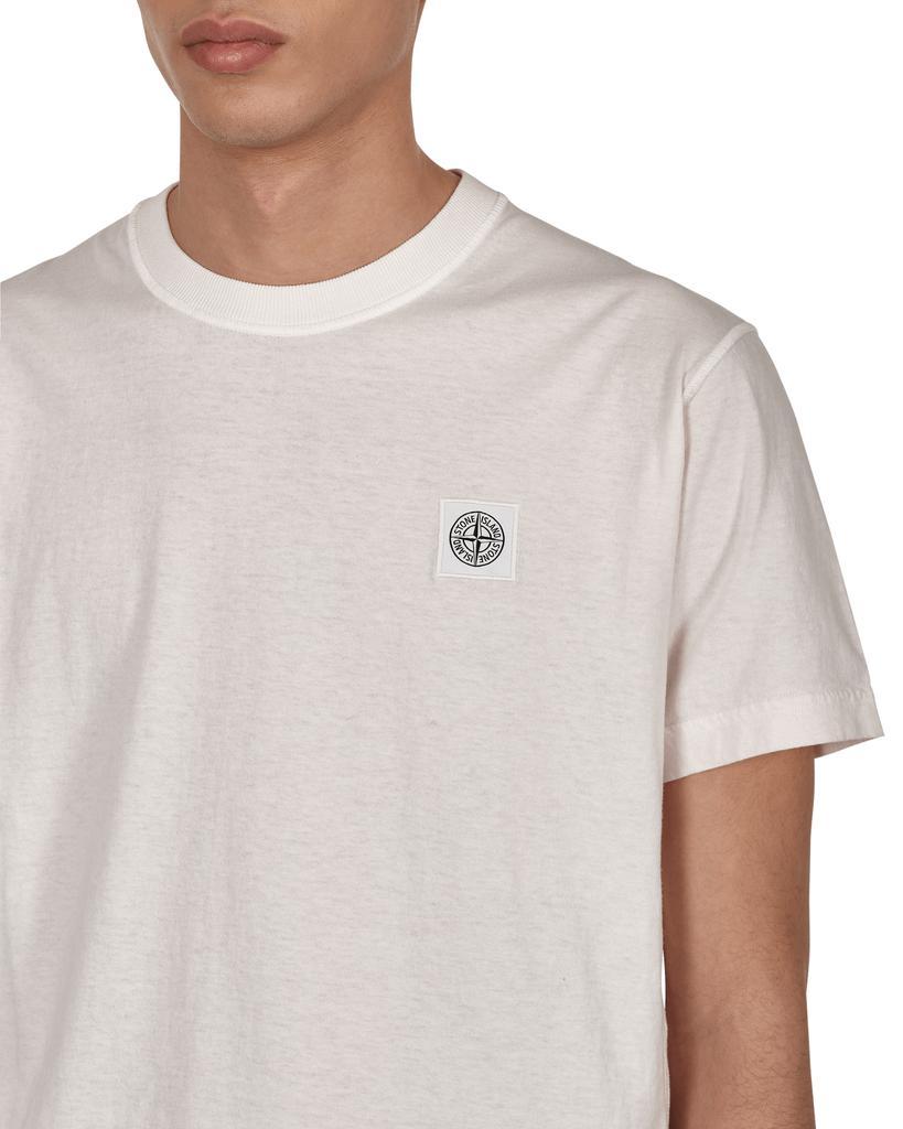 商品Stone Island|Garment Dyed 'FISSATO' Treatment Logo T-Shirt White,价格¥628,第7张图片详细描述