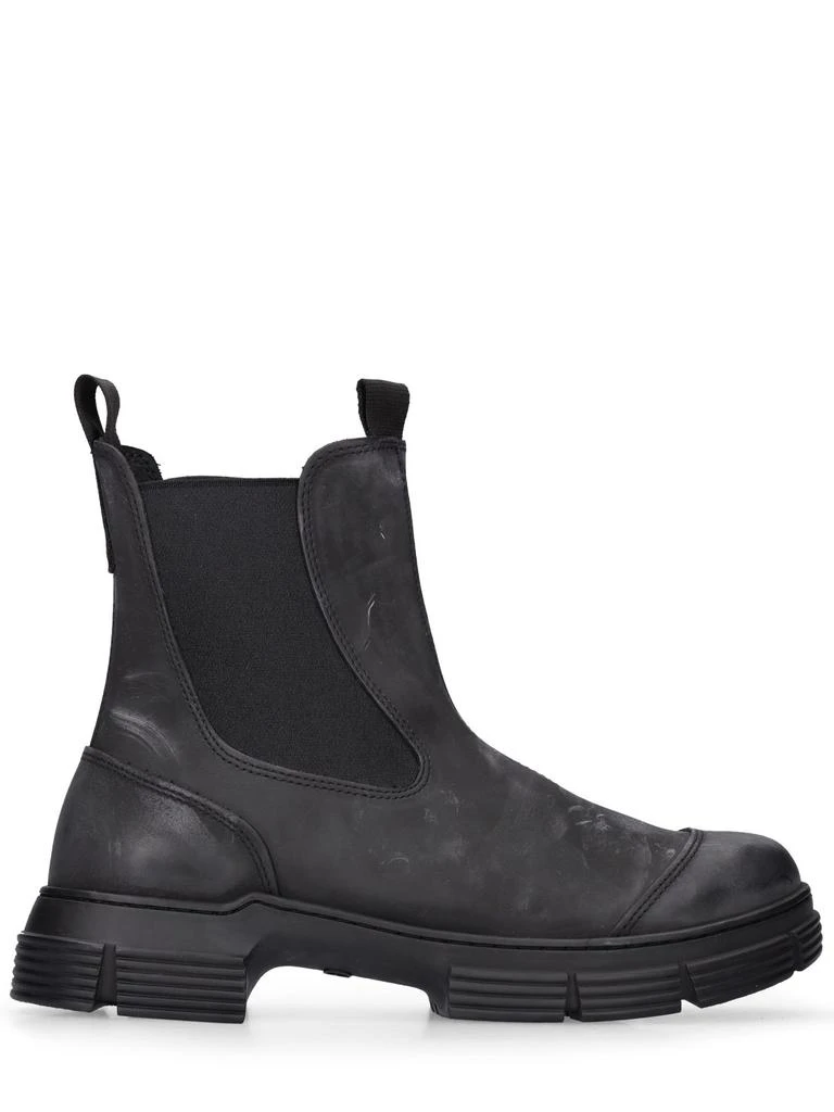 商品Ganni|45mm Rubber Ankle Boots,价格¥913,第1张图片