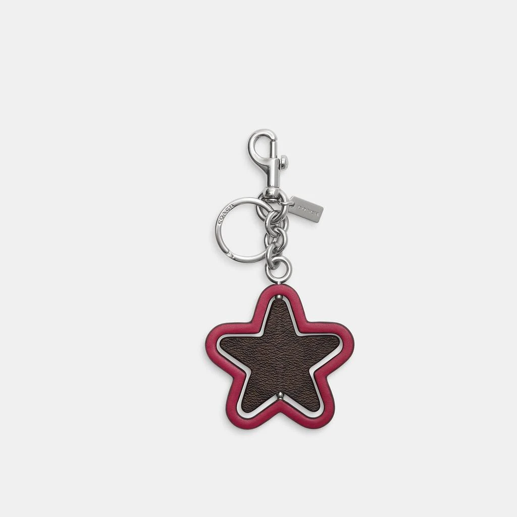 商品Coach|Coach Outlet Spinning Star Bag Charm In Signature Canvas,价格¥389,第1张图片