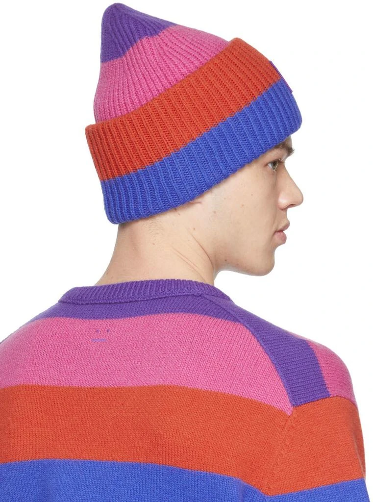 商品Acne Studios|Multicolor Stripe Logo Beanie,价格¥718,第3张图片详细描述